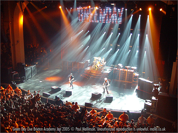 Green Day live, Brixton Academy, January 2005